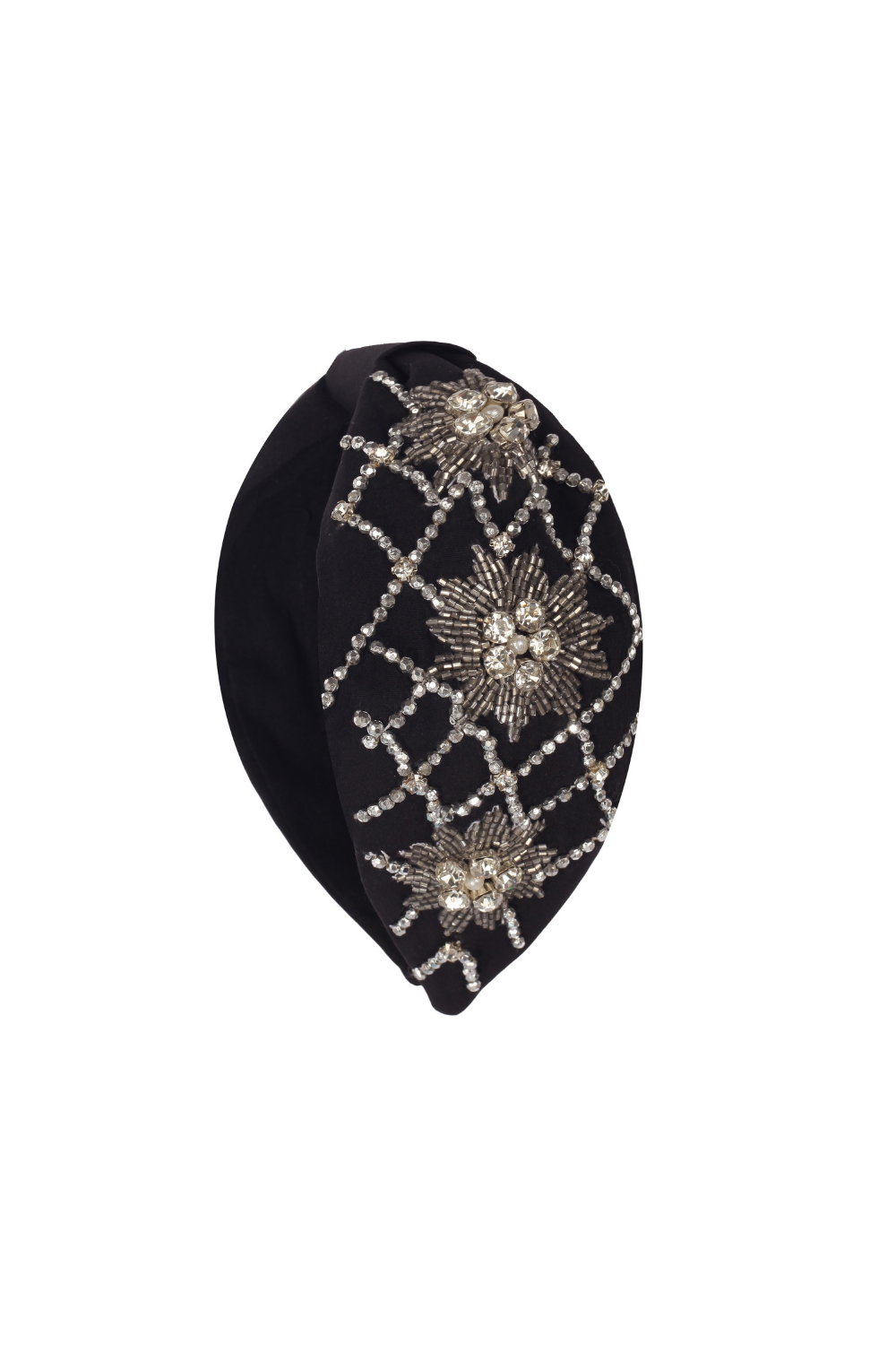Maisha's-Royal İpek Kumaş Üzerine Özel Tasarım İşlemeli Taç-Saç Aksesuarı-1-roqelvaxirum.shop