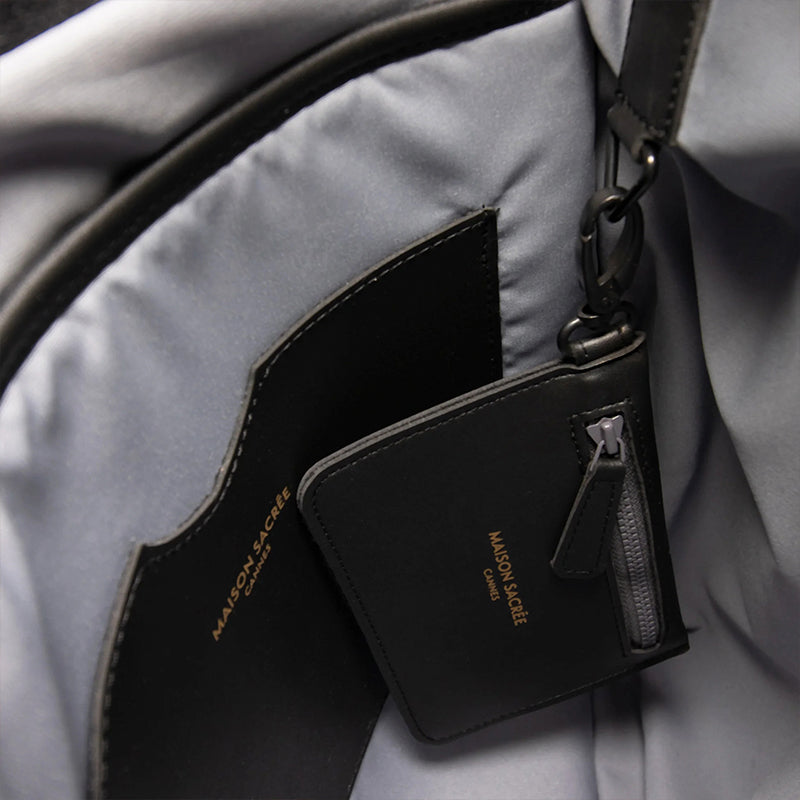 Maison Sacrée-Ferrat Black 13'' Backpack-Sırt Çantası-6-roqelvaxirum.shop