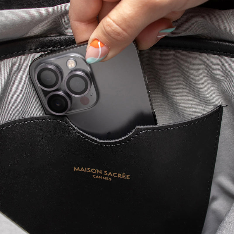 Maison Sacrée-Ferrat Black 15'' Backpack-Sırt Çantası-5-roqelvaxirum.shop
