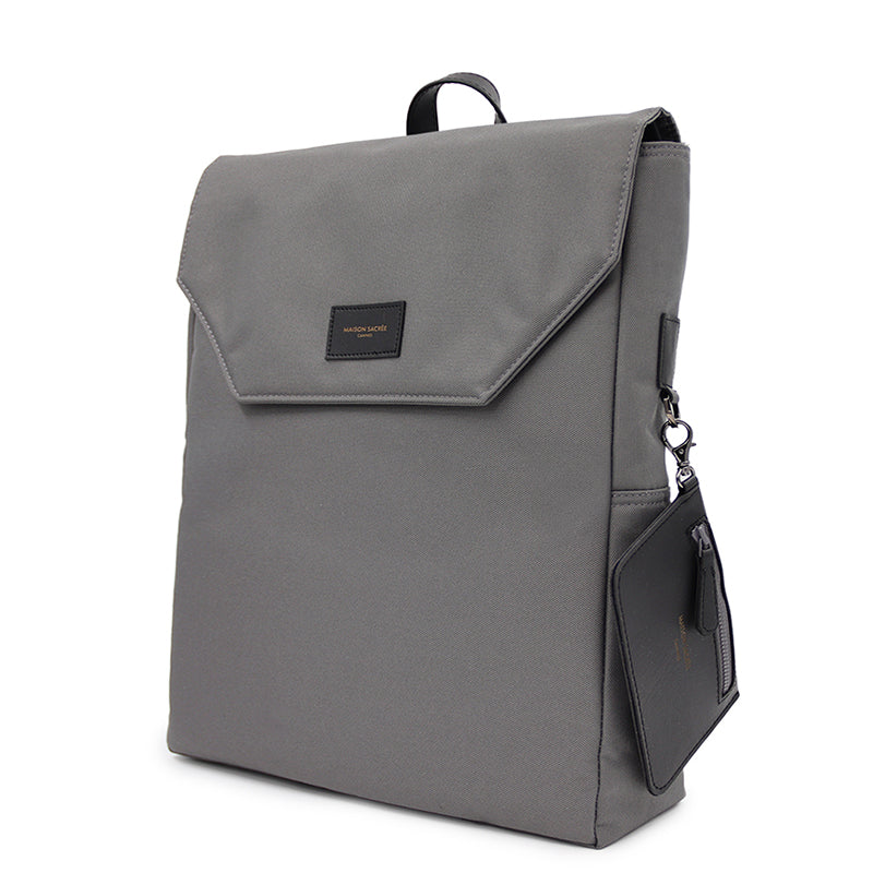 Maison Sacrée-Ferrat Grey 15'' Backpack-Sırt Çantası-2-roqelvaxirum.shop