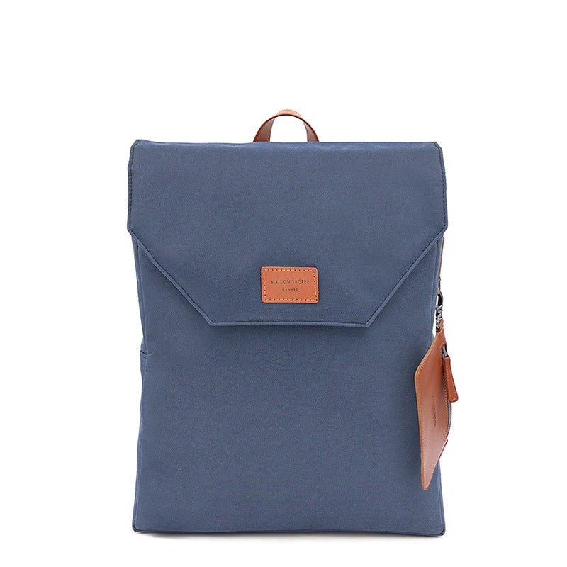 Maison Sacrée-Ferrat Navy Blue 15'' Backpack-Sırt Çantası-1-roqelvaxirum.shop