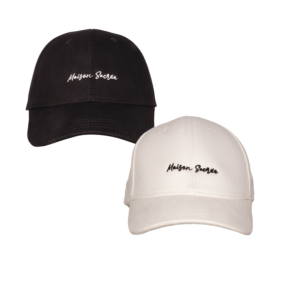 Maison Sacrée-La Rose Du Jardin White Black Two Pack-Şapka-1-roqelvaxirum.shop