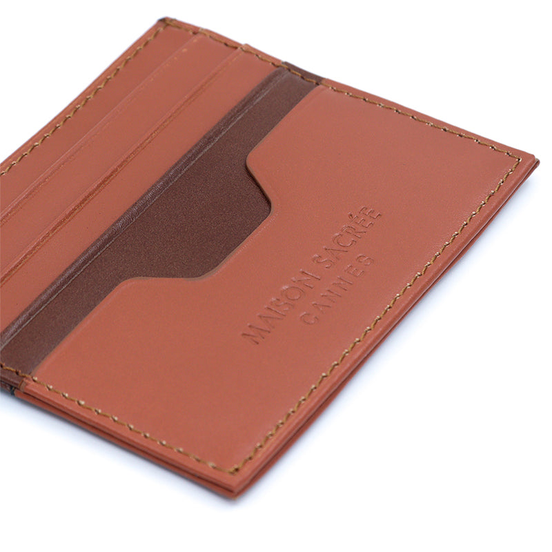 Maison Sacrée-Maison Sacrée Tan Card Holder-Cüzdan & Kartlık-2-roqelvaxirum.shop