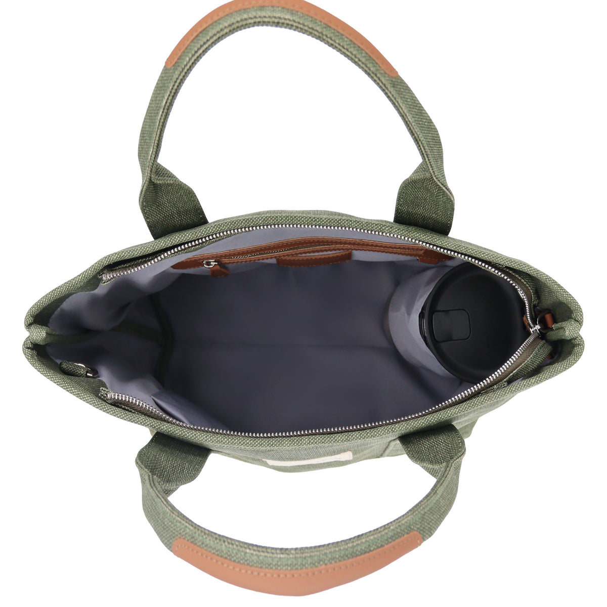Maison Sacrée-Miramar Khaki Large Shoulder Bag-Miramar-4-roqelvaxirum.shop