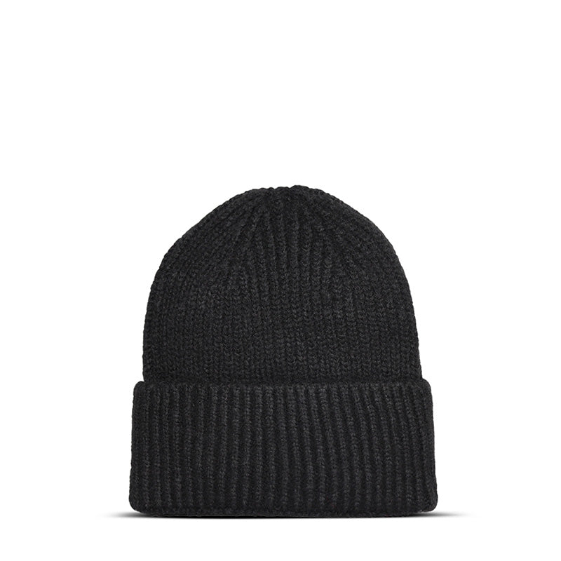 Maison Sacrée-Ms Black Knitted Beanie-Bere-2-roqelvaxirum.shop