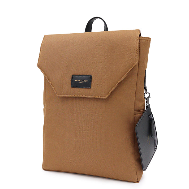 Maison Sacrée-SORUNLU - Ferrat Golden Brown 13'' Backpack-Sırt Çantası-2-roqelvaxirum.shop