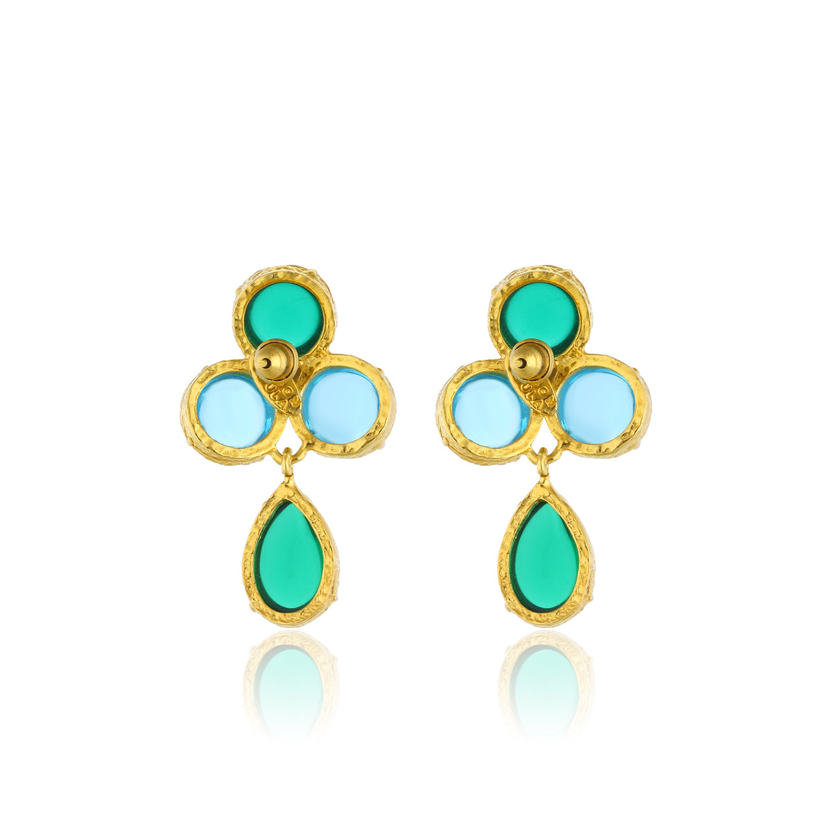 Maison Soula-Aqua Earrings Blue & Green-Earrings-3-roqelvaxirum.shop
