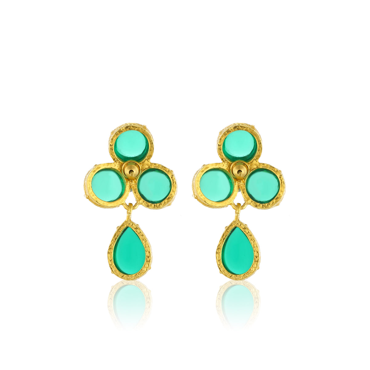 Maison Soula-Aqua Earrings Green-Earrings-3-roqelvaxirum.shop