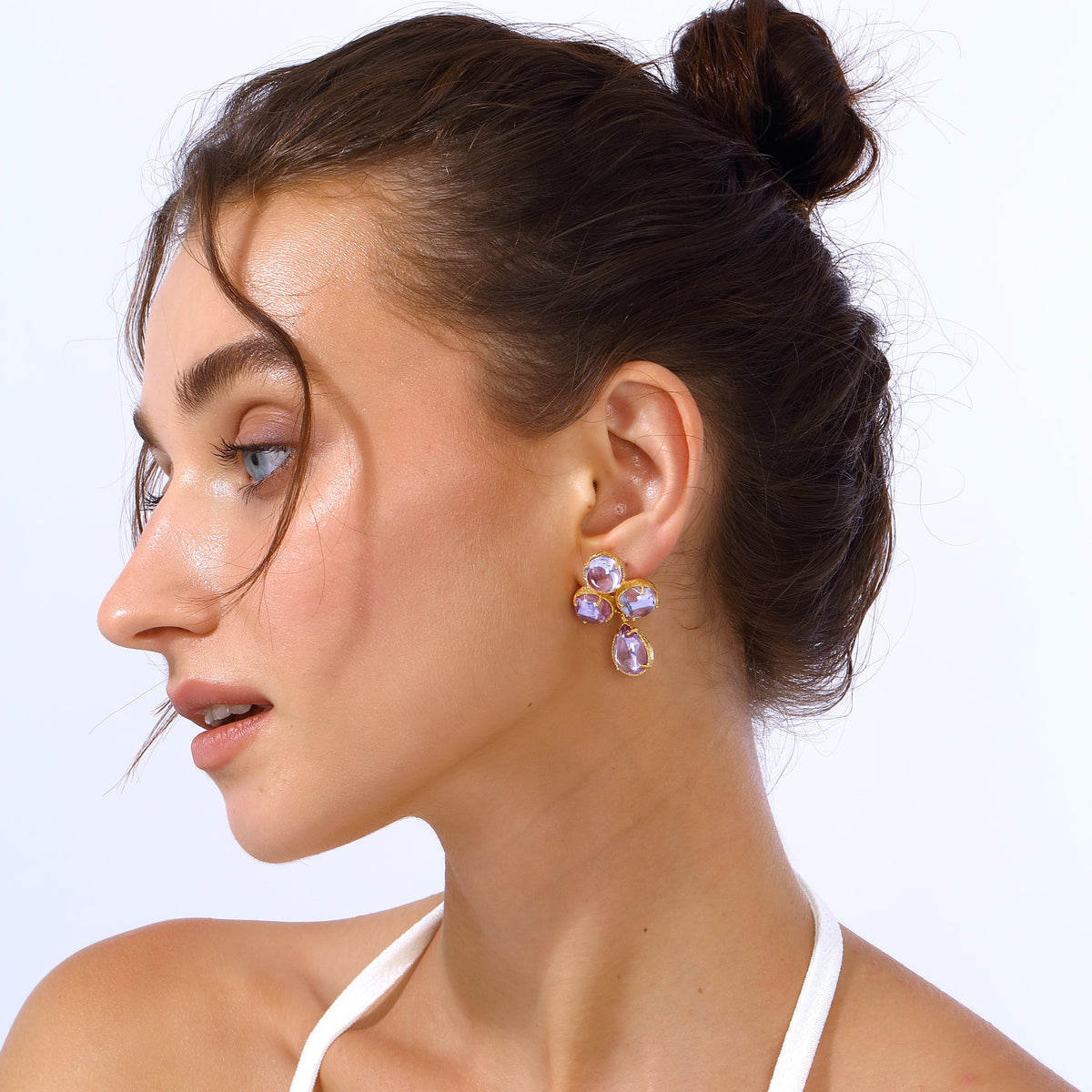 Maison Soula-Aqua Earrings Light Amethyst-Earrings-2-roqelvaxirum.shop