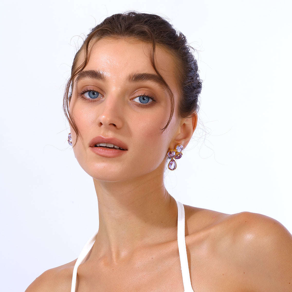 Maison Soula-Aqua Earrings Light Amethyst-Earrings-4-roqelvaxirum.shop