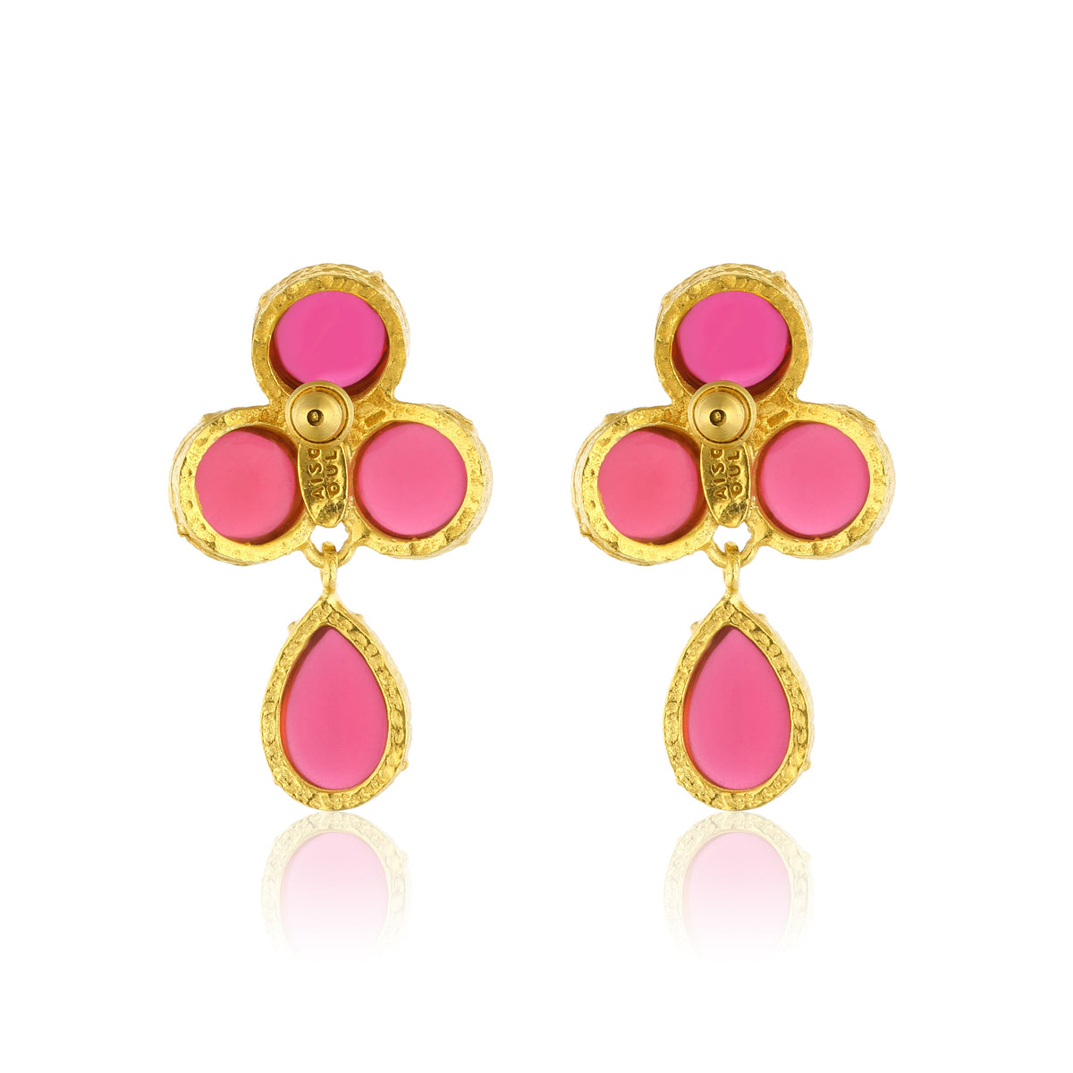 Maison Soula-Aqua Earrings Ruby Pink-Earrings-3-roqelvaxirum.shop