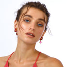 Maison Soula-Aqua Earrings Ruby Pink-Earrings-4-roqelvaxirum.shop