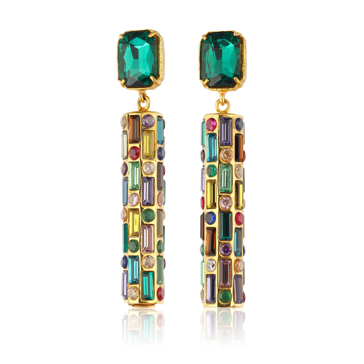 Maison Soula-Cher Drop Earrings Emerald Green-Earrings-1-roqelvaxirum.shop