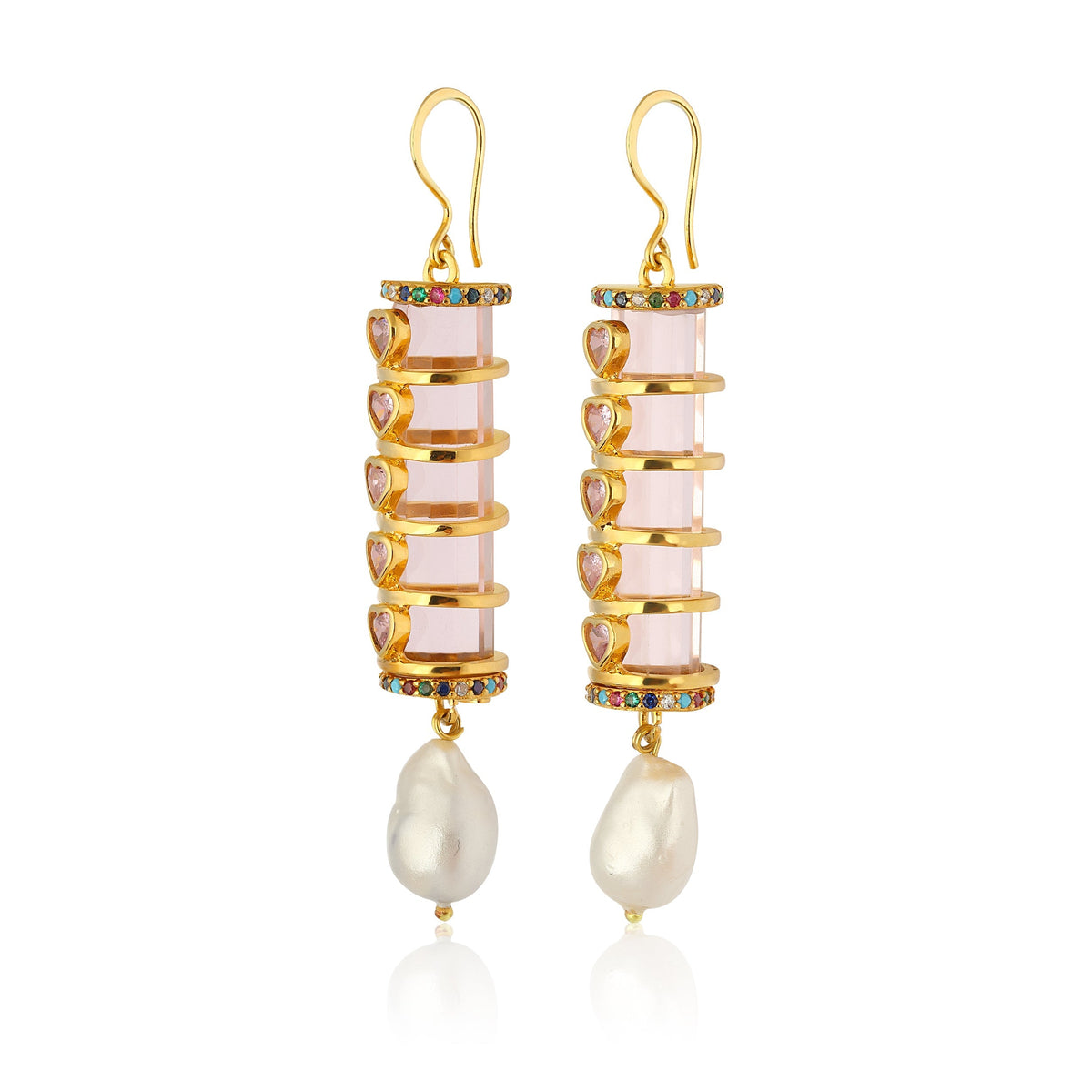 Maison Soula-Christa Earrings Rose Pink-Earrings-3-roqelvaxirum.shop