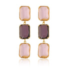 Maison Soula-Donna Earrings Rose Pink & Amethyst-Earrings-1-roqelvaxirum.shop