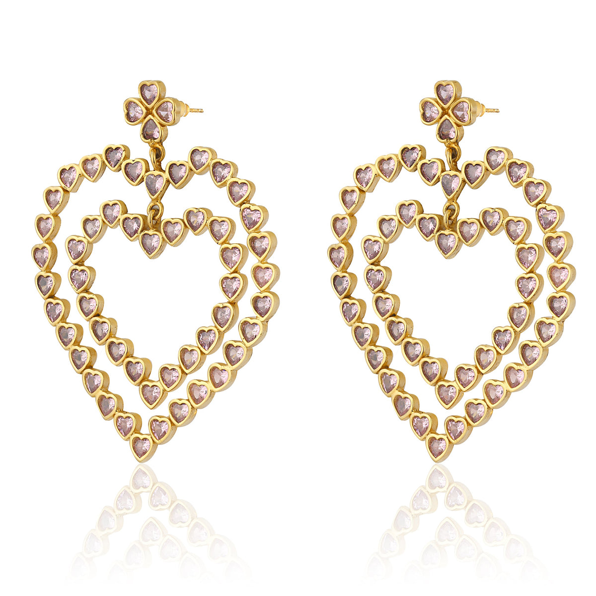 Maison Soula-Follow Your Heart Earrings Rose Pink-Earrings-3-roqelvaxirum.shop