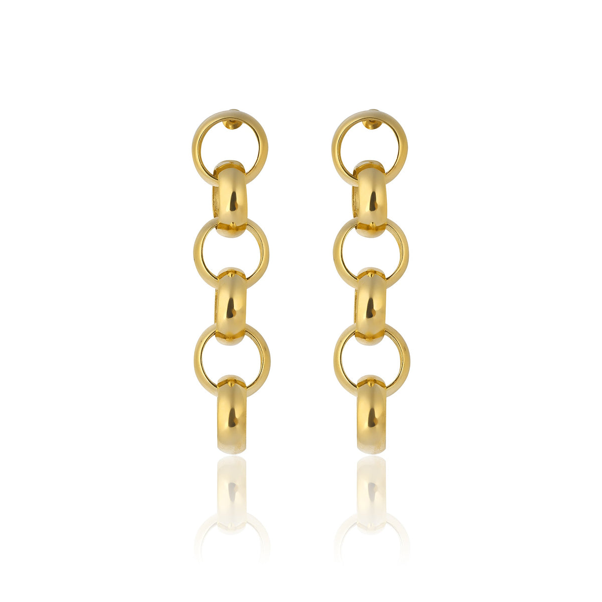 Maison Soula-Gaia Chain Drop Earrings Large Chains-Earrings-1-roqelvaxirum.shop