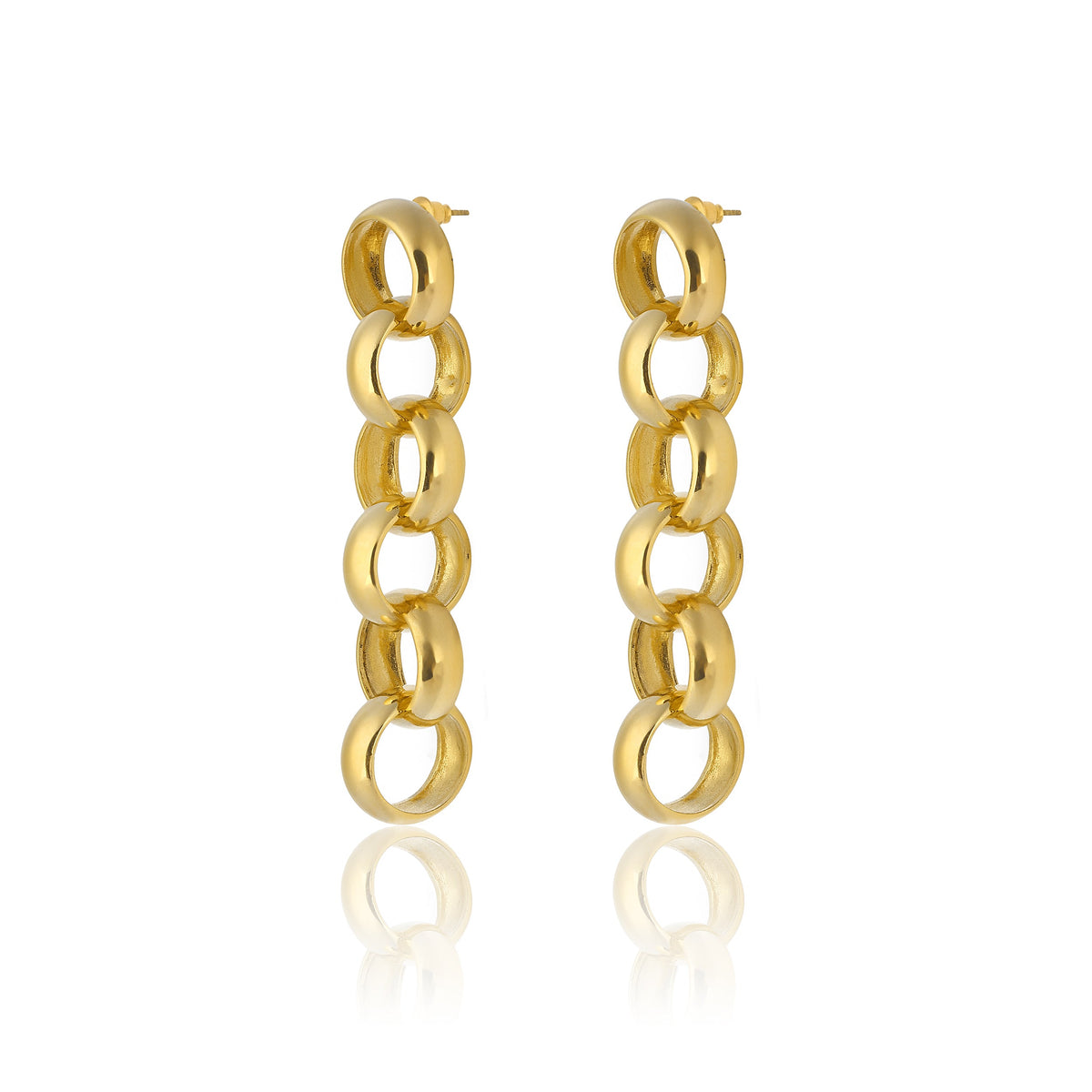 Maison Soula-Gaia Chain Drop Earrings Large Chains-Earrings-3-roqelvaxirum.shop