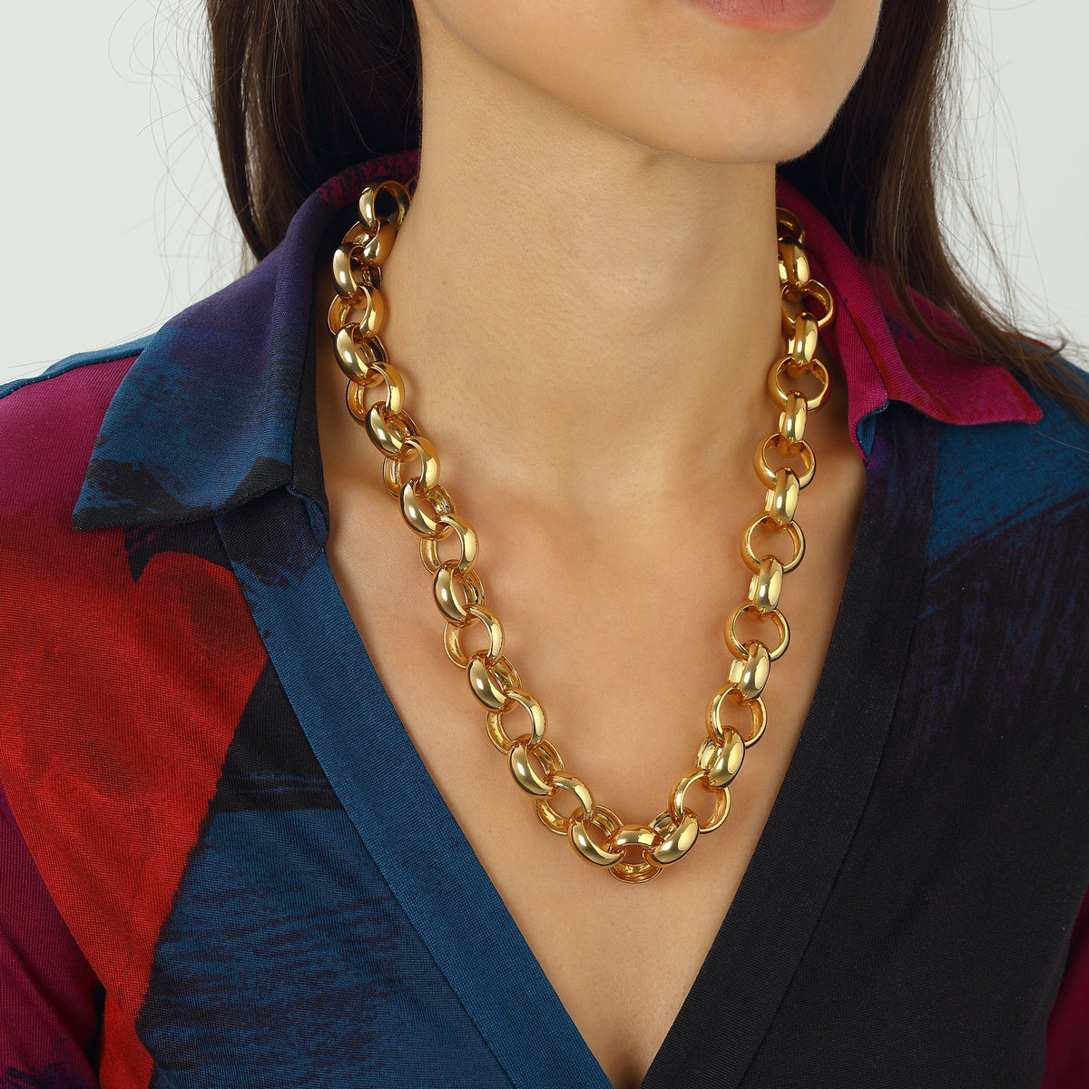 Maison Soula-Gaia Chain Necklace Large Chains-Necklace-2-roqelvaxirum.shop
