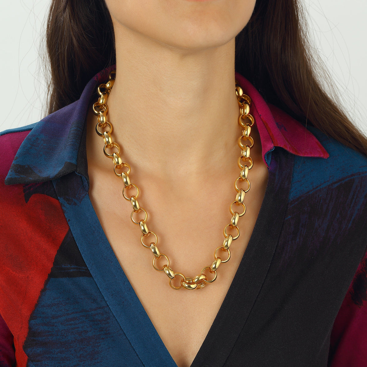 Maison Soula-Gaia Chain Necklace Small Chains-Necklace-2-roqelvaxirum.shop