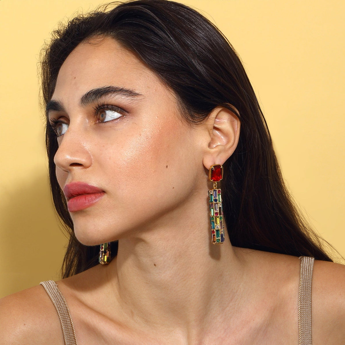 Maison Soula-Cher Drop Earrings Emerald Red-Earrings-3-roqelvaxirum.shop