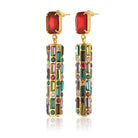 Maison Soula-Cher Drop Earrings Emerald Red-Earrings-4-roqelvaxirum.shop