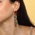 Maison Soula-Cher Drop Earrings Emerald Red-Earrings-5-roqelvaxirum.shop