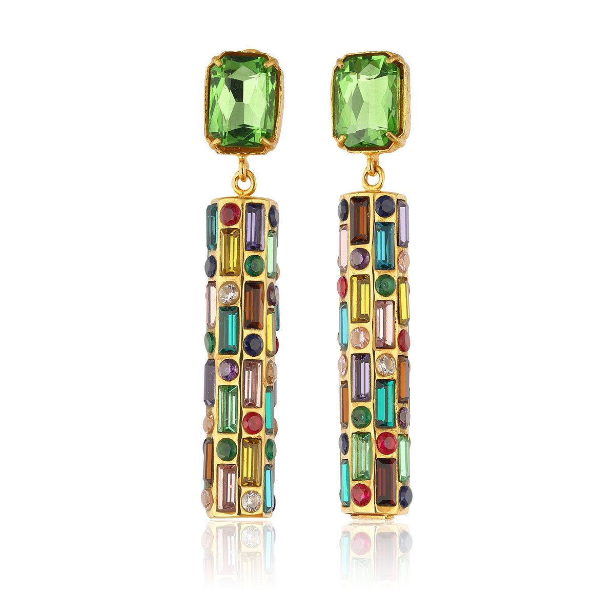 Maison Soula-Cher Drop Earrings Light Green-Earrings-1-roqelvaxirum.shop