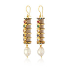 Maison Soula-Christa Earrings Amethyst With Colorful Hearts-Earrings-3-roqelvaxirum.shop