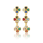 Maison Soula-Clover Trio Drop Earrings-Earrings-1-roqelvaxirum.shop