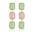Maison Soula-Donna Earrings Light Green & Rose Pink-Earrings-1-roqelvaxirum.shop