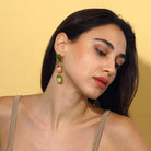 Maison Soula-Donna Earrings Light Green & Rose Pink-Earrings-4-roqelvaxirum.shop