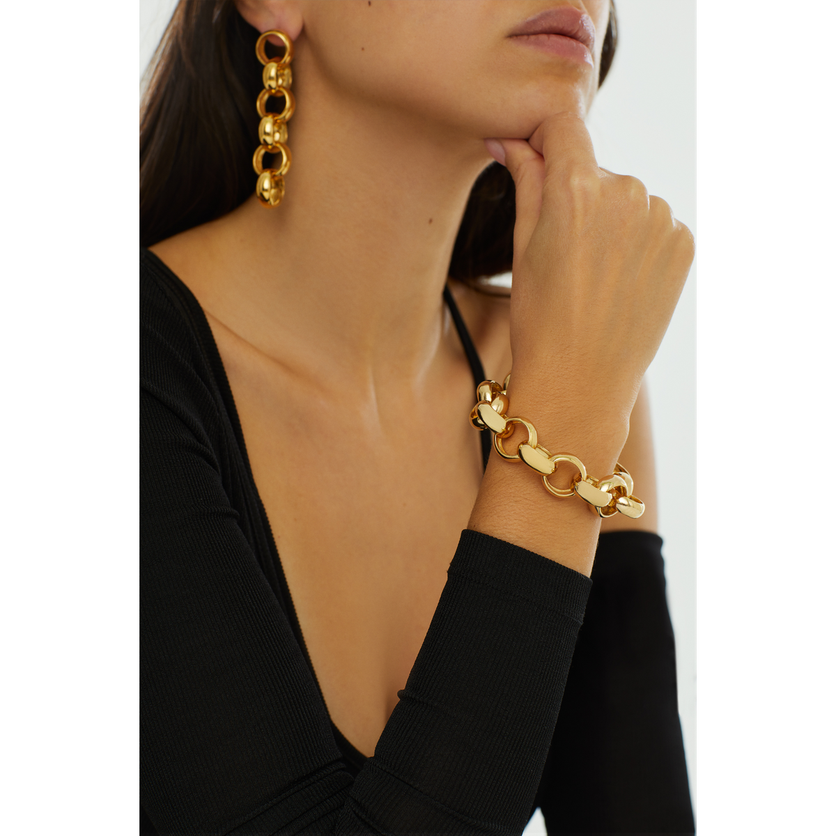 Maison Soula-Gaia Chain Bracelet Large Chains-2-roqelvaxirum.shop