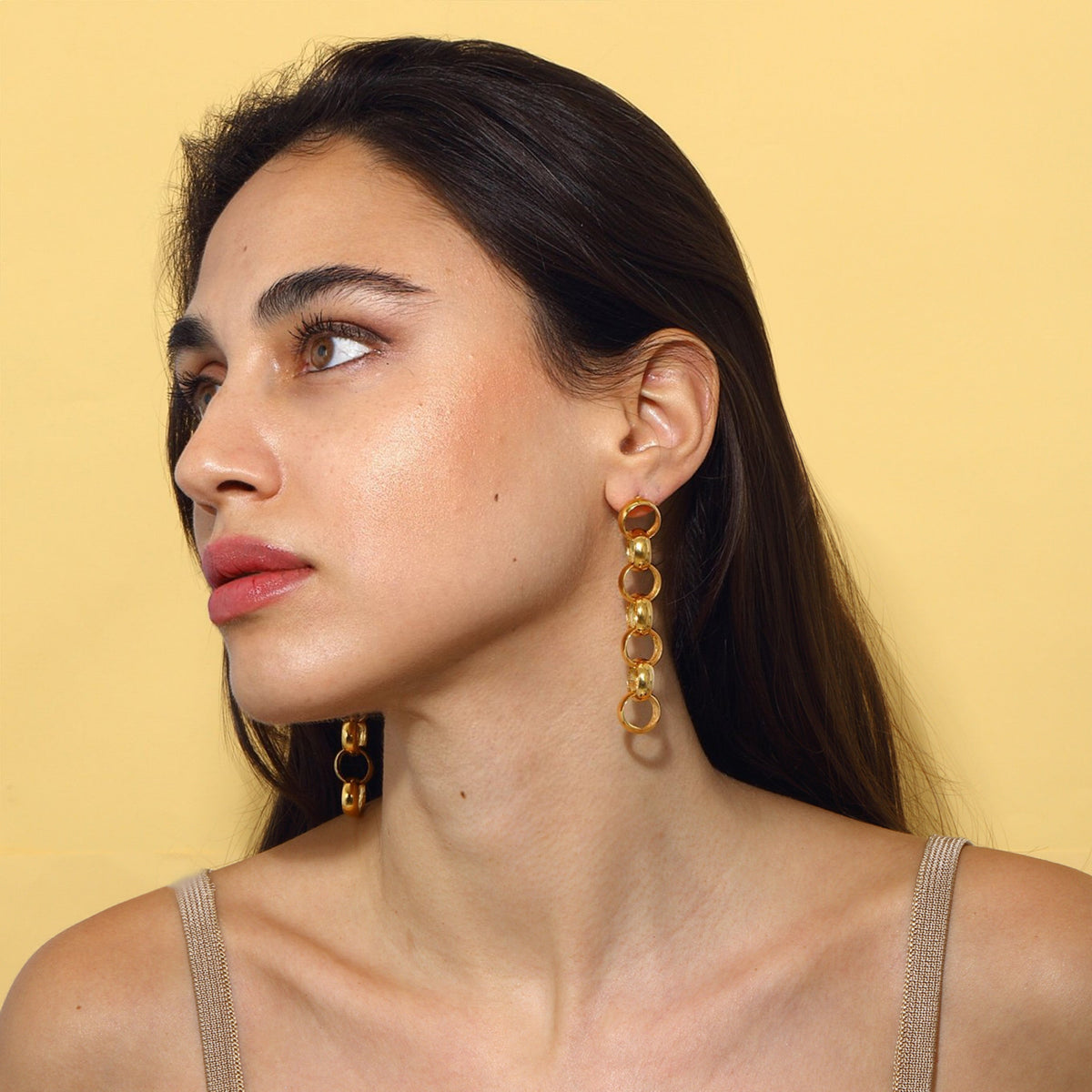 Maison Soula-Gaia Chain Drop Earrings Small Chains-Earrings-3-roqelvaxirum.shop