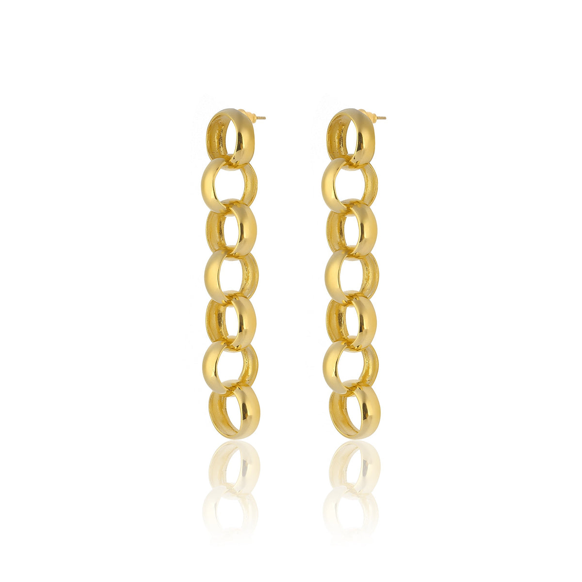 Maison Soula-Gaia Chain Drop Earrings Small Chains-Earrings-4-roqelvaxirum.shop
