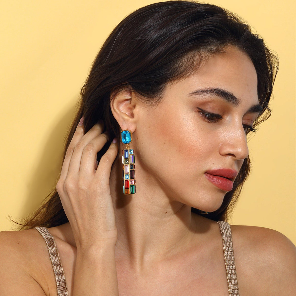 Maison Soula-Gloria Earrings Deep Blue-Earrings-4-roqelvaxirum.shop