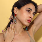 Maison Soula-Gloria Earrings Emerald Red-Earrings-2-roqelvaxirum.shop