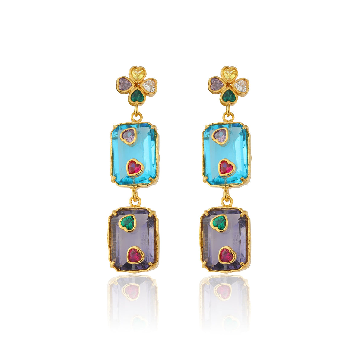 Maison Soula-Hedone Earrings Blue & Violet-1-roqelvaxirum.shop