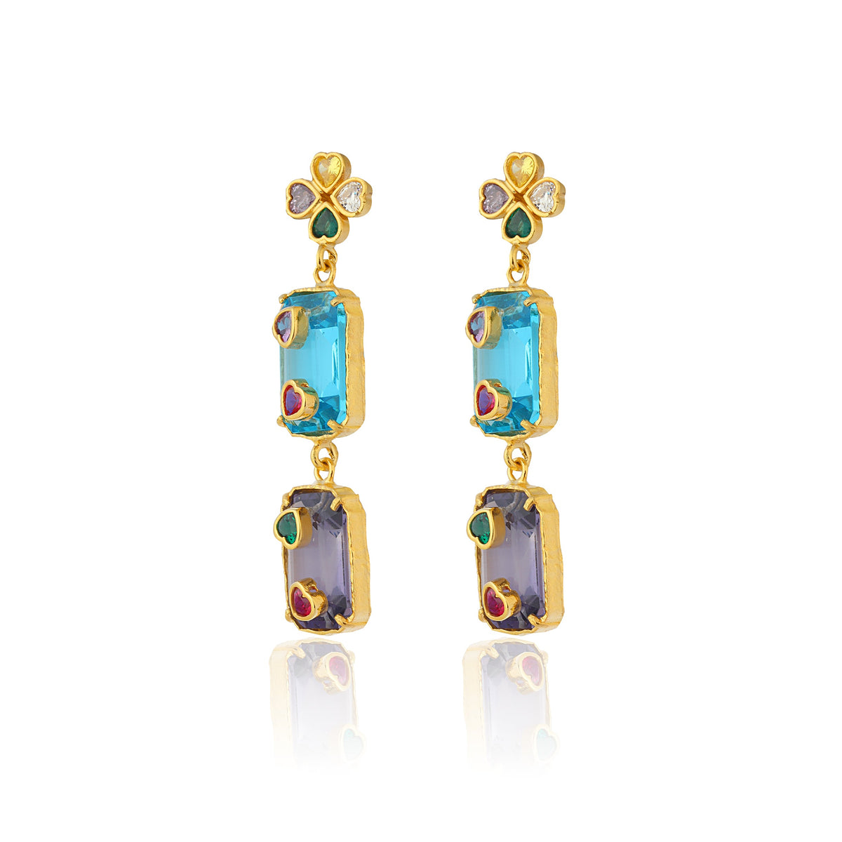 Maison Soula-Hedone Earrings Blue & Violet-3-roqelvaxirum.shop