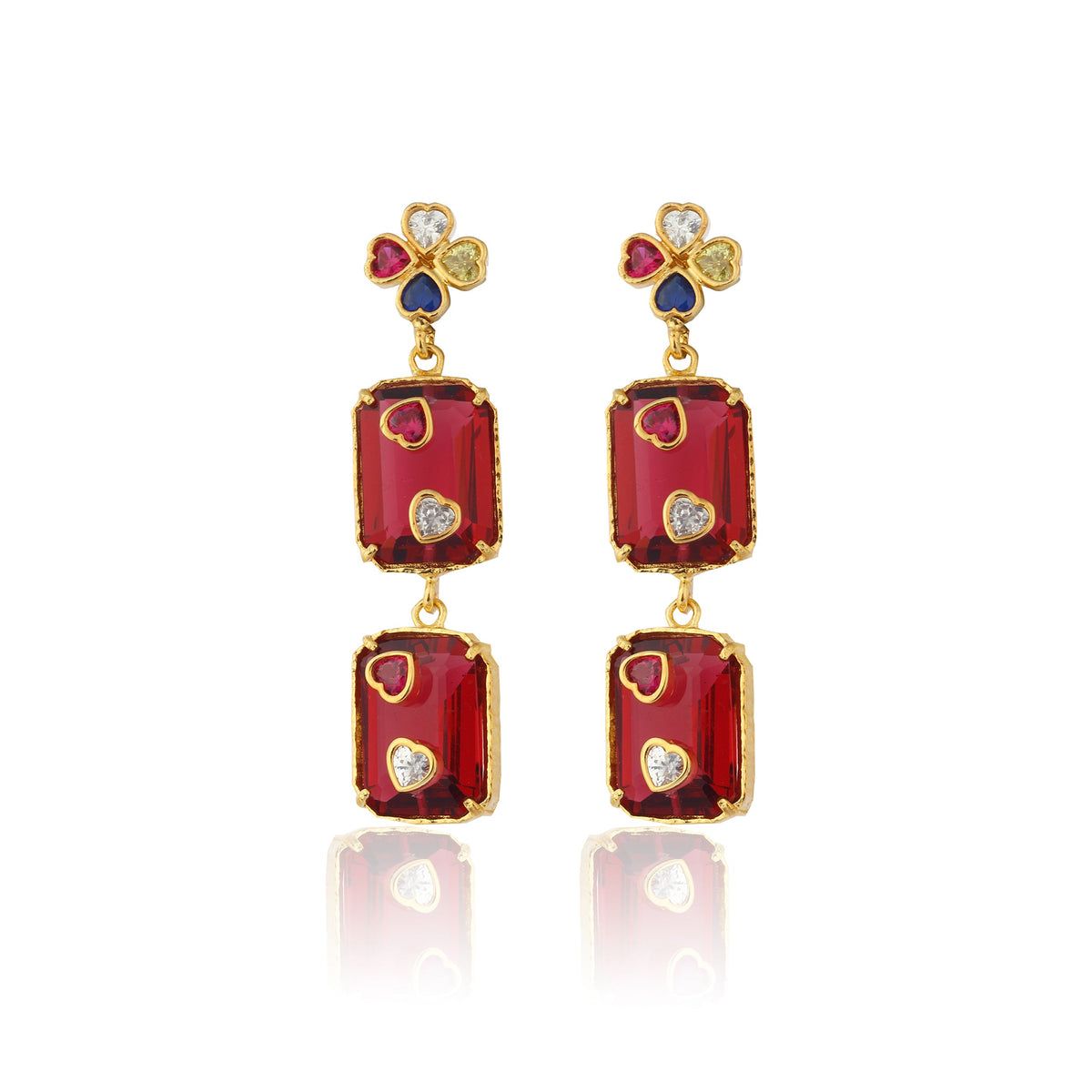 Maison Soula-Hedone Earrings Emerald Red-1-roqelvaxirum.shop