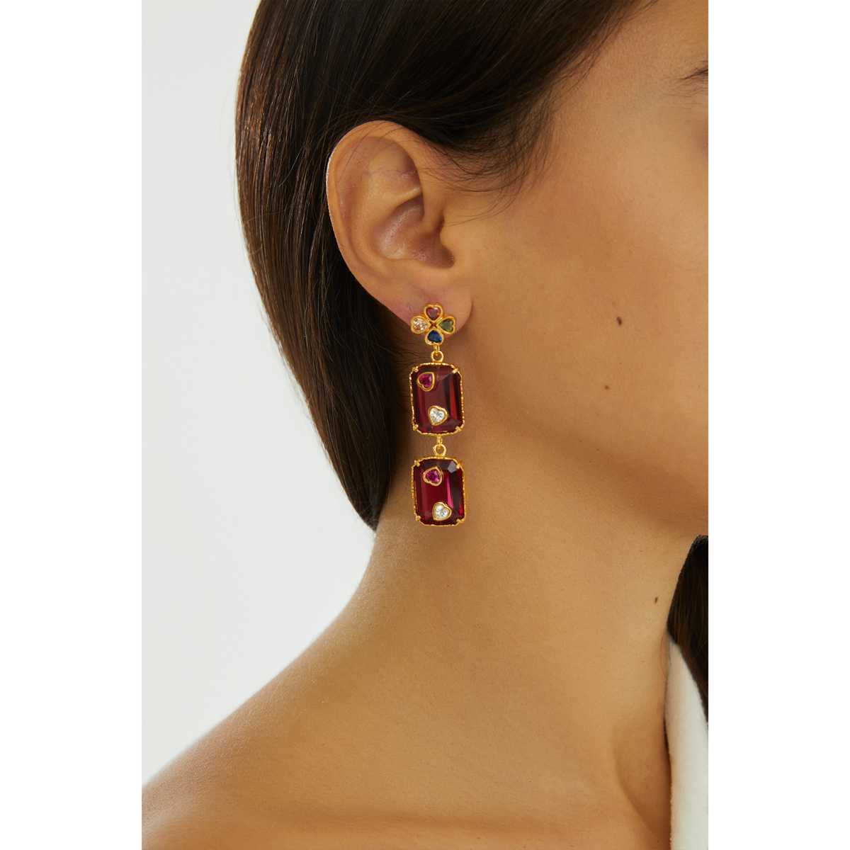 Maison Soula-Hedone Earrings Emerald Red-4-roqelvaxirum.shop