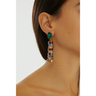 Maison Soula-Hypnos Drop Earrings Emerald Green-Earrings-2-roqelvaxirum.shop