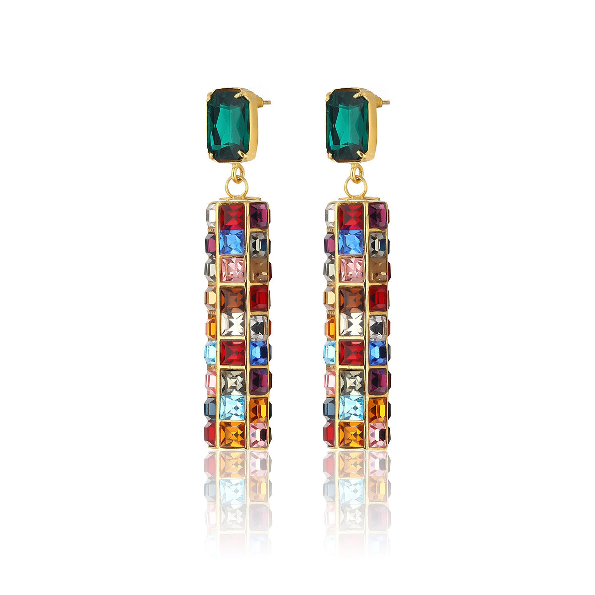 Maison Soula-Hypnos Drop Earrings Emerald Green-Earrings-3-roqelvaxirum.shop