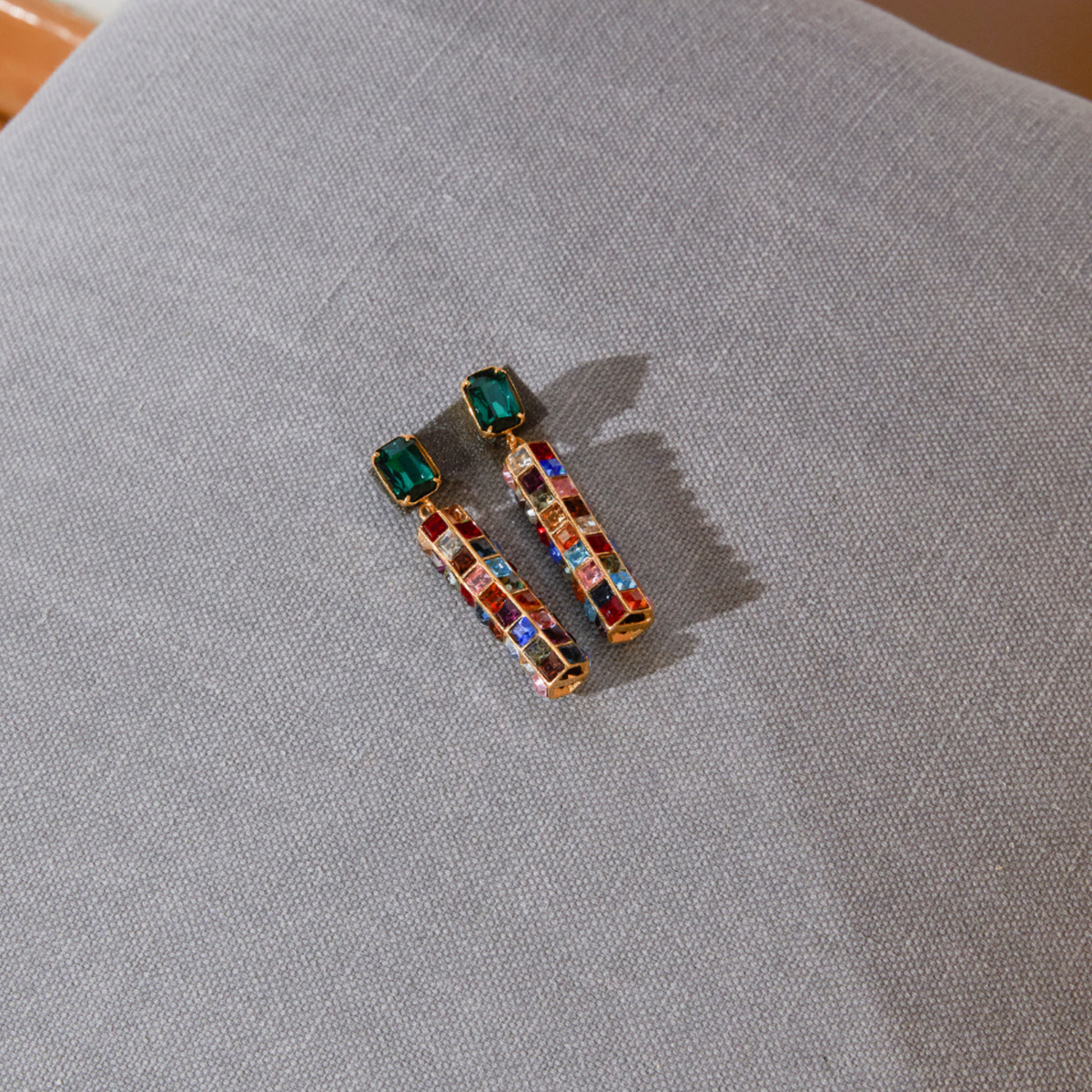 Maison Soula-Hypnos Drop Earrings Emerald Green-Earrings-4-roqelvaxirum.shop