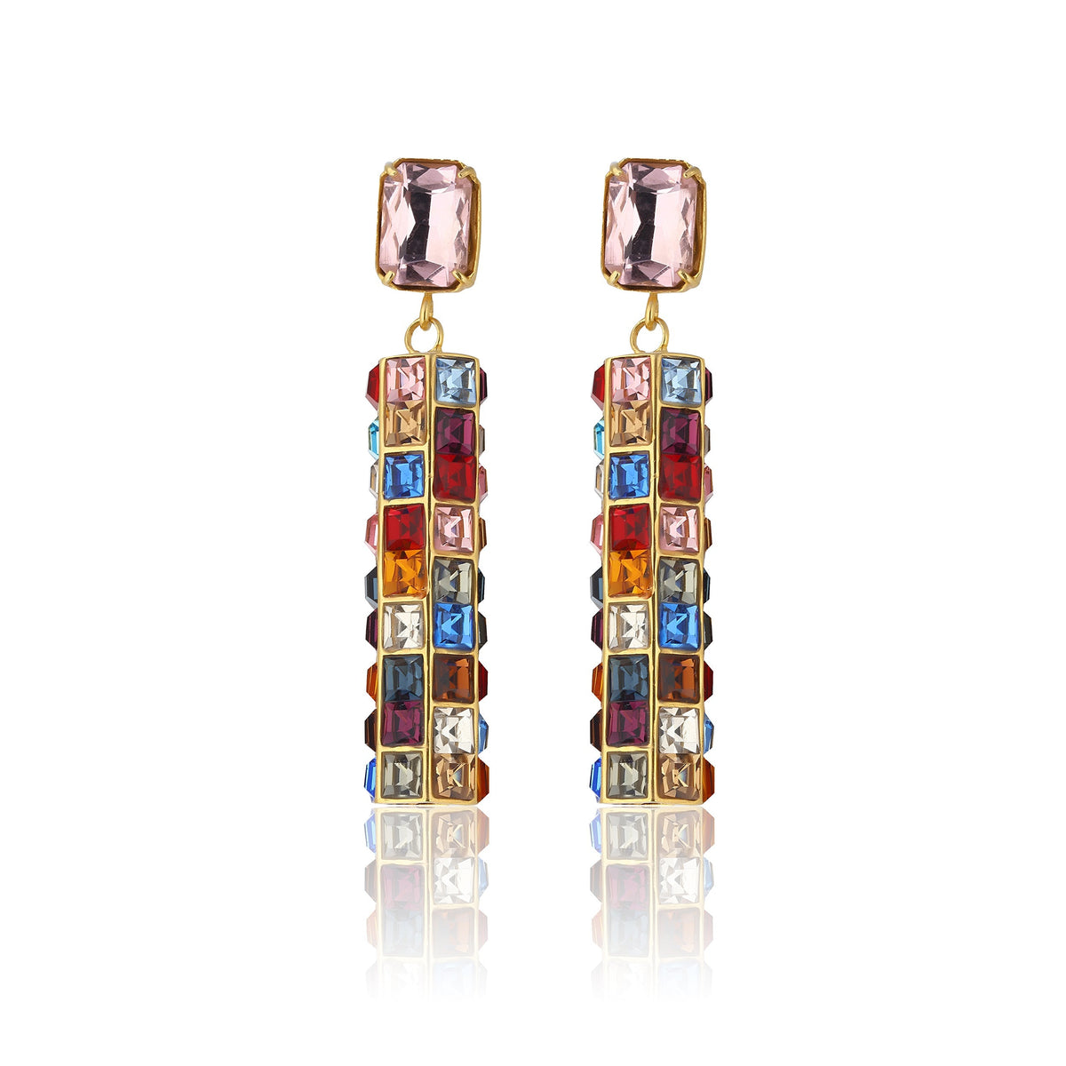 Maison Soula-Hypnos Drop Earrings Rose Pink-Earrings-1-roqelvaxirum.shop