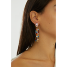 Maison Soula-Hypnos Drop Earrings Rose Pink-Earrings-2-roqelvaxirum.shop