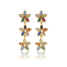 Maison Soula-Kalea Flower Trio Drop Earrings-Earrings-1-roqelvaxirum.shop