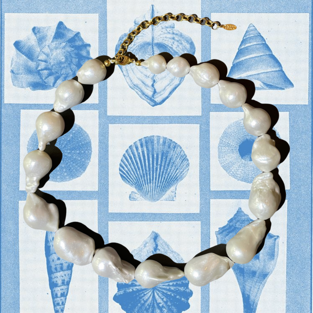 Maison Soula-La Sirena Pearl Necklace-Necklace-3-roqelvaxirum.shop