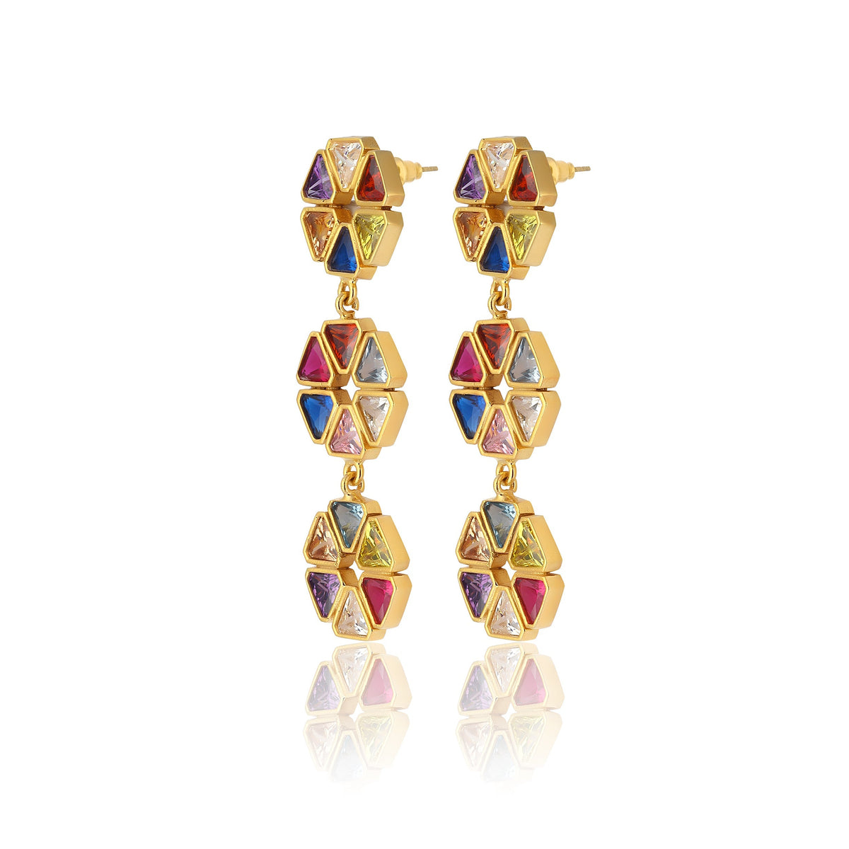Maison Soula-Trio Wheel Of Fortune Earrings-Earrings-3-roqelvaxirum.shop