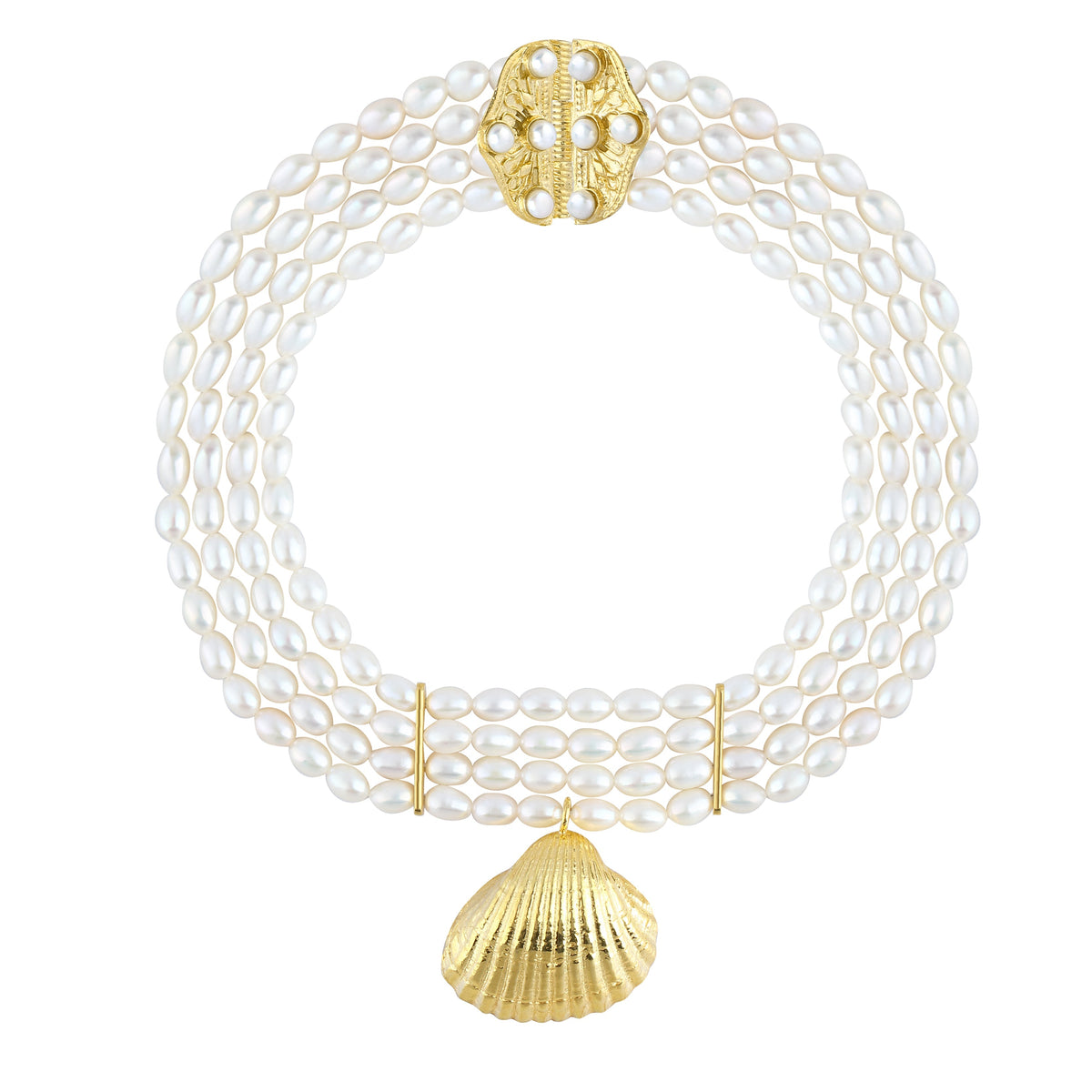 Maison Soula-Seashell Pearl Choker-Necklace-1-roqelvaxirum.shop